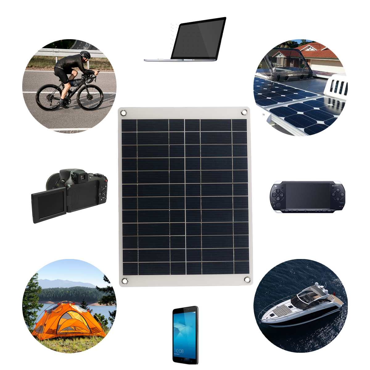 500W Solar Power System Solar Panel Kit Battery Charger 100A Solar Charge Controller Home Grid Camp Phone PWM