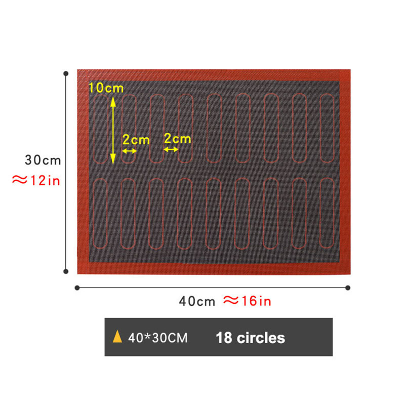 Siliconen Bakmat Non-stick Oven Vel Liner Bakkerij Keuken Bakvormen Accessoire Gereedschappen Gebak Macaron Pad Voor Koekjes: Chocolade