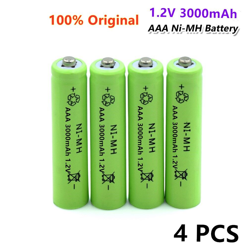 40 PCS 3000mah 1.2V AAA Battery NIMH AAA low self discharging Rechargeable battery AAA batteries for flashlight toys: 4 PCS battery