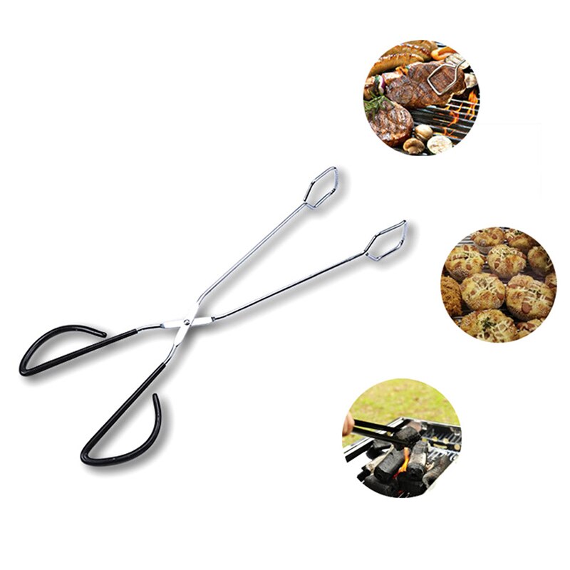 BBQ Tongs Stainless Steel Food Tongs Kitchen Tongs Barbecue Clip Clamp Cooking Scissors Tongs Buffet Pliers