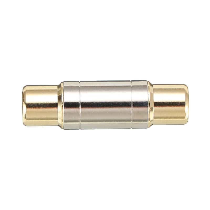 1pcs Gold Plated Speaker Cable Extender Dual RCA Connectors RCA Female to Female Jack Socket Straight Adapter