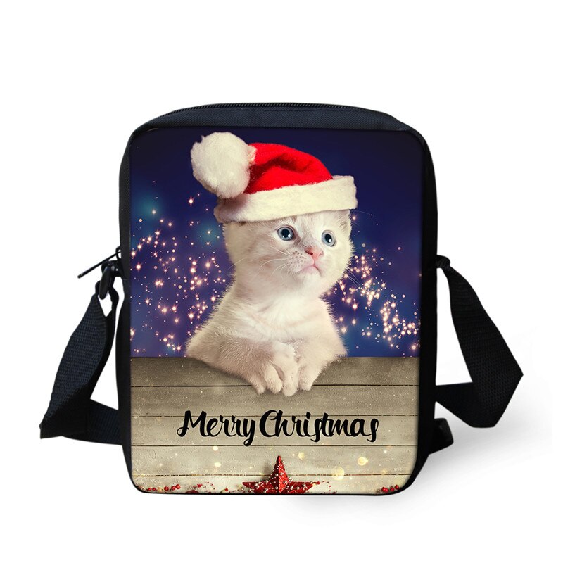 FORUDESIGNS Casual Women Handbag Christmas Cat Dog Cross-body Bags For Girls Child Small Shoulder Bag Kids Messenger Bag: CC4029E