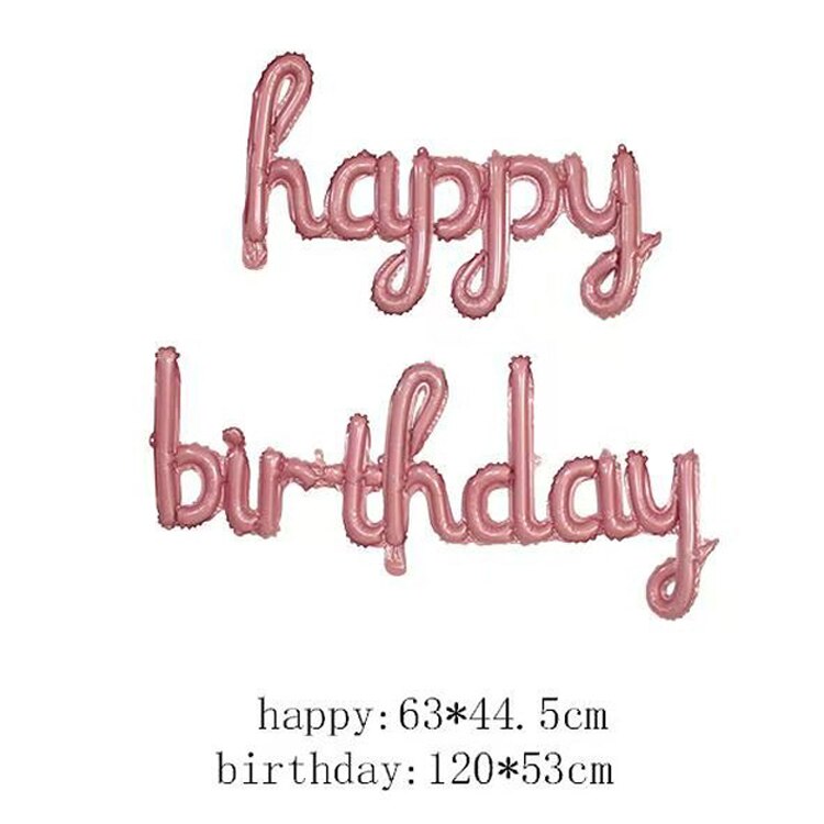 Gelukkige Verjaardag Ballon Decal Aluminiumfolie Ballon Decoratie Stickers Scrapbooking Craft Feestartikelen SEC88: Coffee