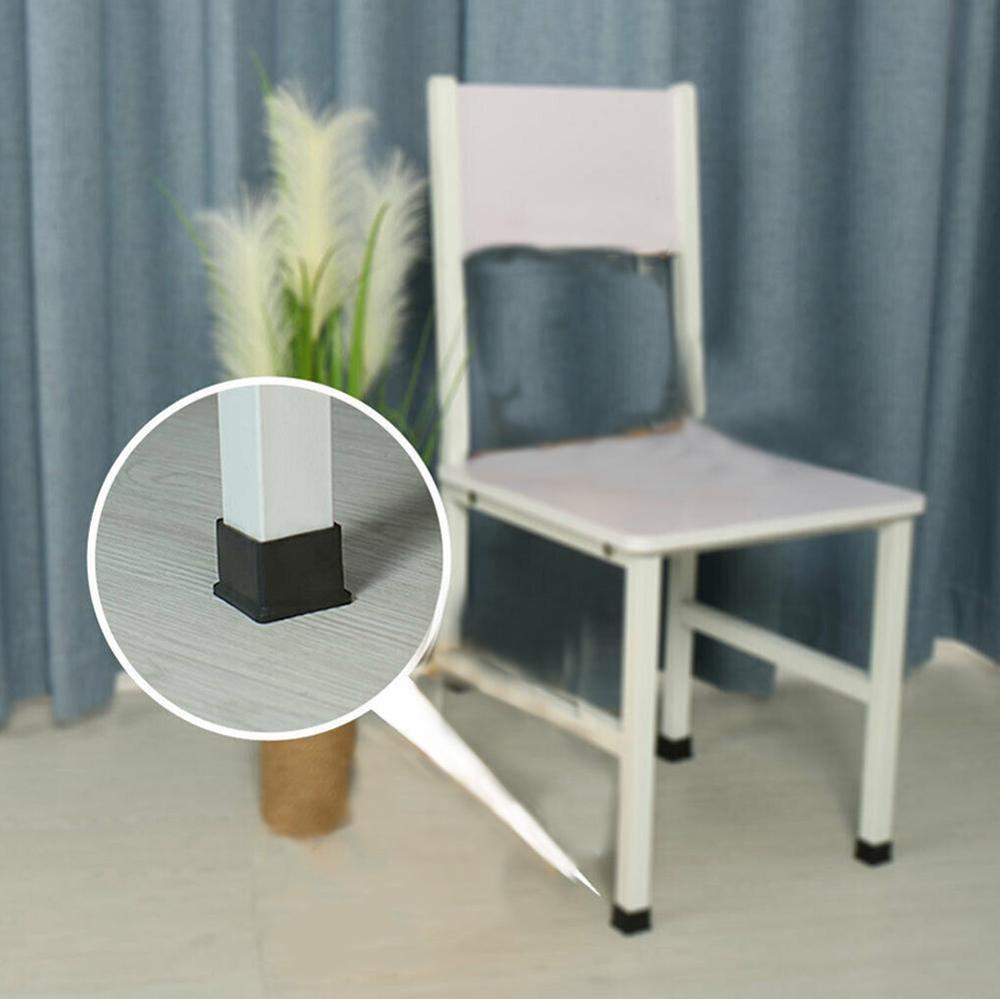 1 Pcs Vierkante Stoel Been Caps Zwart Anti-Slip Stoel Been Meubels Stoel Vloer Tafel Kruk Covers Voeten Cube protectors Been E9L7