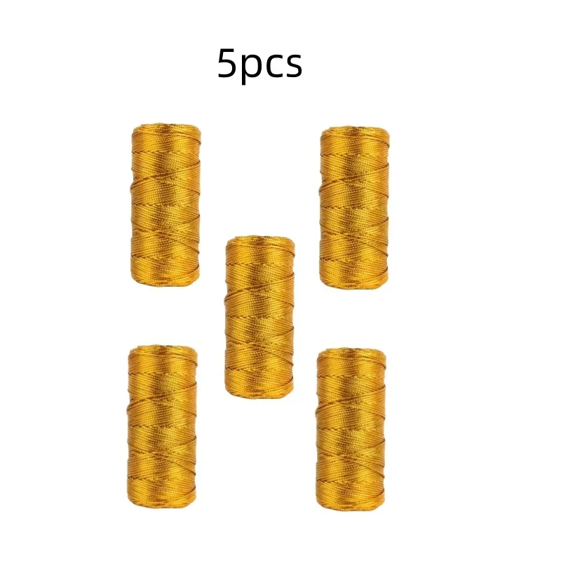 Złoty i srebrny sznurek makramowy, kokardki ze sznurka, rękodzieło DIY robić pakowania prezentów, szycie, skręcona nić, tekstylia domowe: Niklu biały