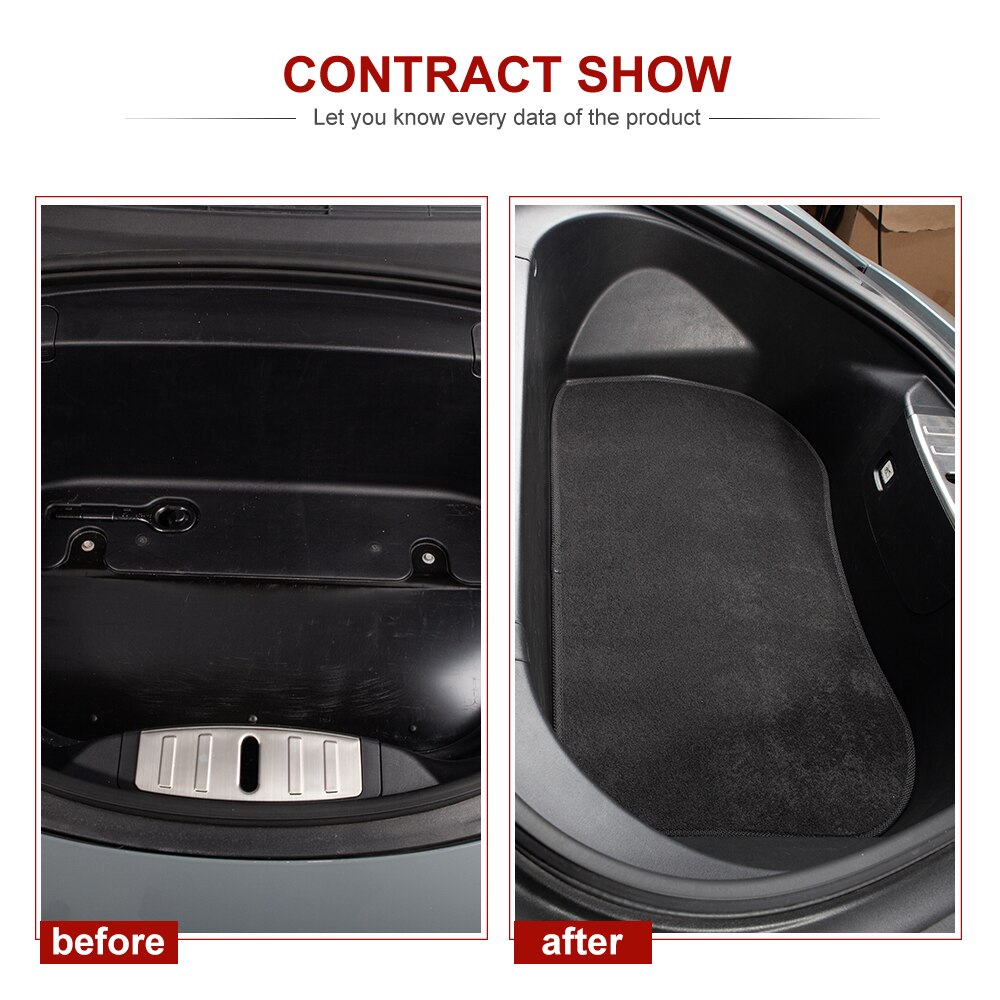 Model 3 Car Front Trunk Mats For Tesla Model 3 Accessories Front Storage Mat Cargo Tray Protective Pads Mat