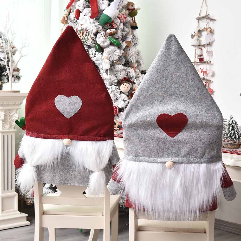 Kerst Nordic Bos Man Stoel Achterkant Niet-geweven Stof Jaar Seat Stoel Cover Kerst Decoratie Voor Thuis