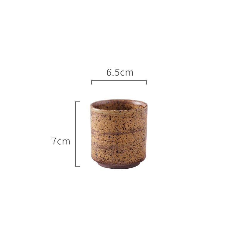 CHANSHOVA prostota klasyczny w starym stylu matowa tekstura ceramiczna 160ml filiżanka porcelanowa mróz porcelana gruba ceramika filiżanka kawy H369: 3