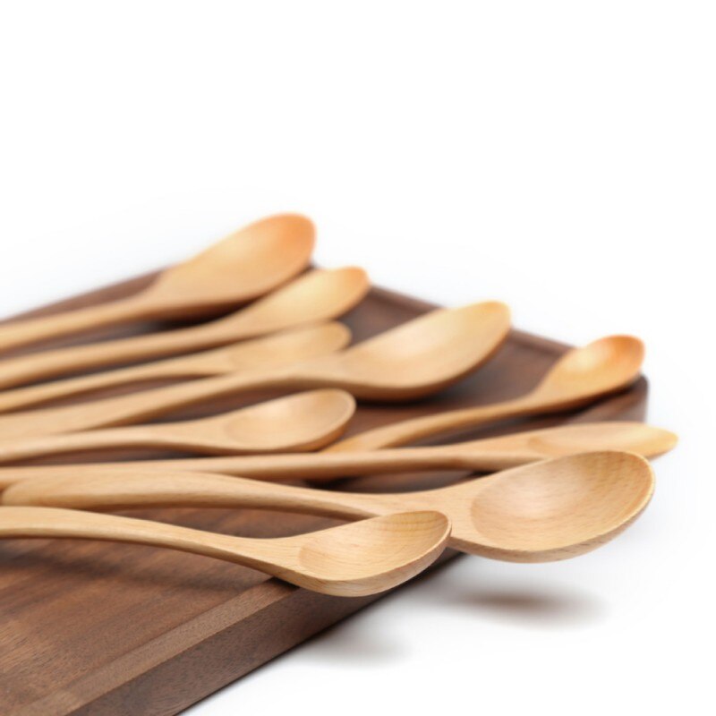 Cuchara para medir condimentos de haya, cuchara para miel, cucharas de Cocina de madera Natural portátiles, accesorios de cocina