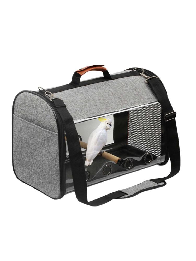 Transportín de viaje para pájaros transparente, portátil, loro jaula para pájaros, mochila de mano con doble cremallera, de Estuche de transporte para pájaros