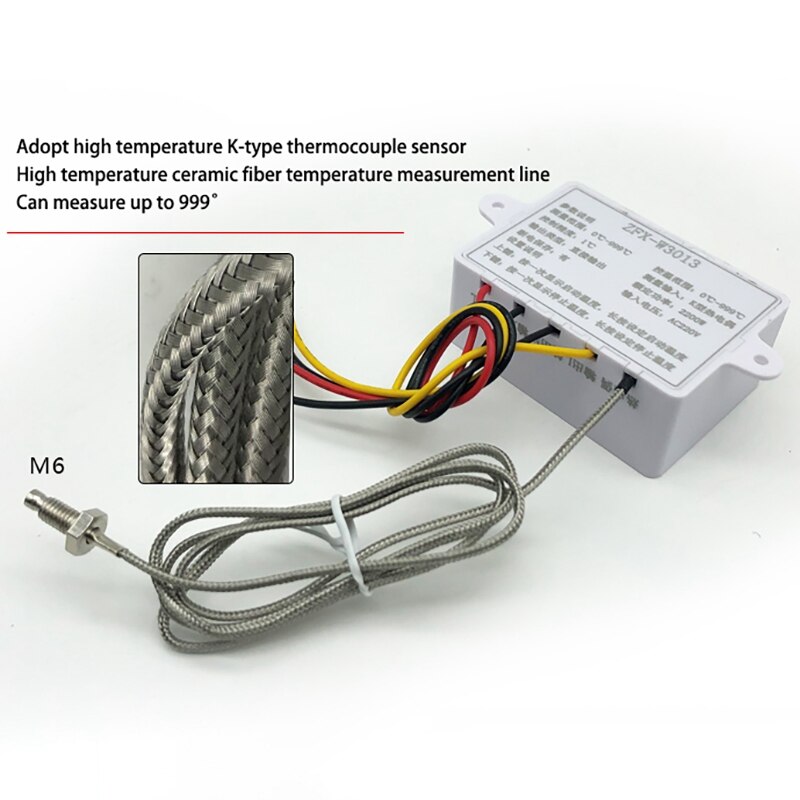 ZFX-W3013 Microcomputer Digital Thermostat 220V 0℃-999℃ Digital Display Electronic K-Type Thermocouple Controller