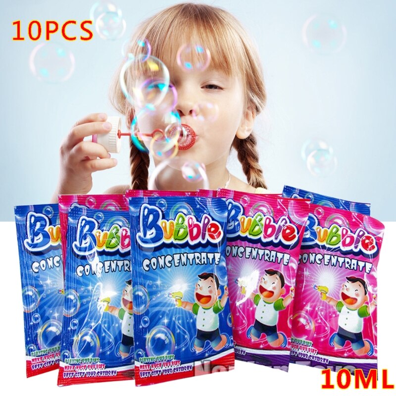 10 stücke blasiert Flüssigkeit 100ml Konzentrat Blasen Flüssigkeit Seife Wasser blasiert Pistole Zubehör blasiert wasser