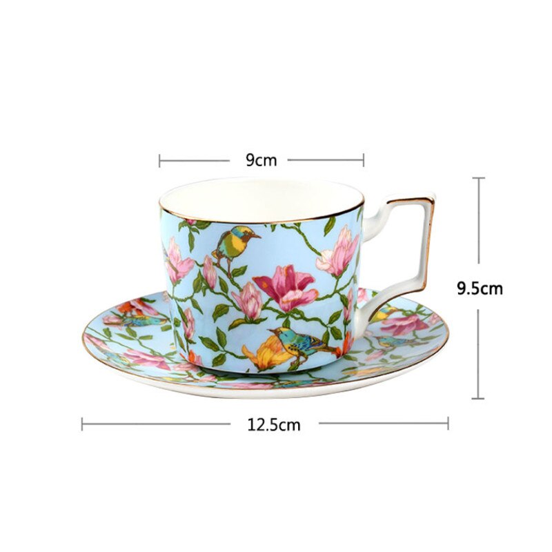 Tasse à café en céramique avec soucoupe, ensemble européen de thé rouge de grande capacité, de , pour eau et lait