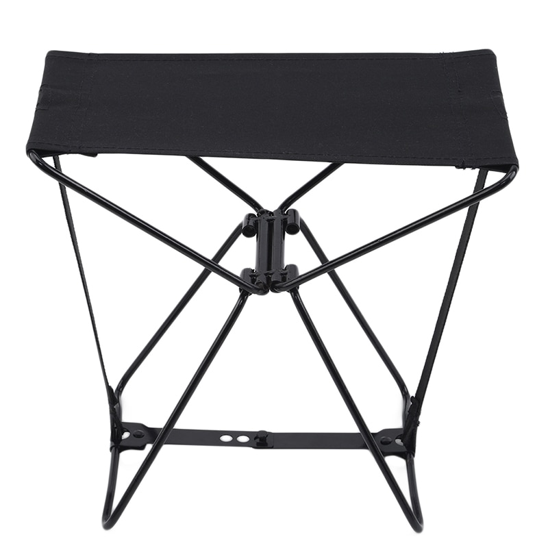 Lightweight Outdoor Compact Portable Aluminium Alloy Folding Fishing Stool Collapsible Camping Seats Hiking Stool: Black