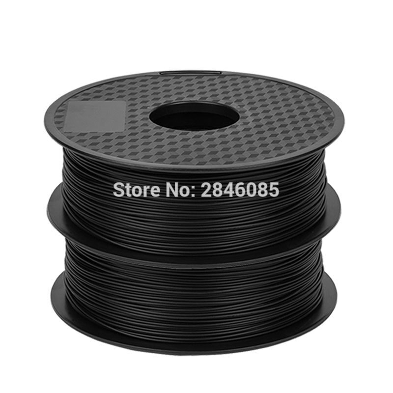 Ender Brand PLA Filament Samples 2Pcs 1KG/roll 1.75mm Black+White Two Color for CREALITY 3D Printer /Reprap/Makerbot: BlackX2