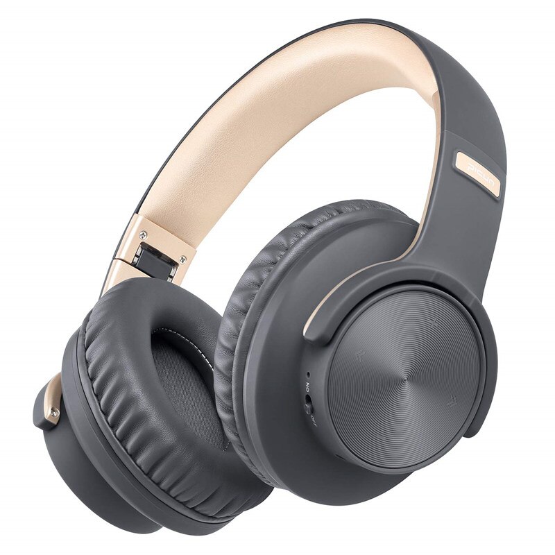 Picun B8 Drahtlose Kopfhörer Bluetooth 5,0 Headset 40H Spielen zeit berühren Kontrolle Über Ohr Kopfhörer mit Mic TF Stereo Headset für: grau Gold