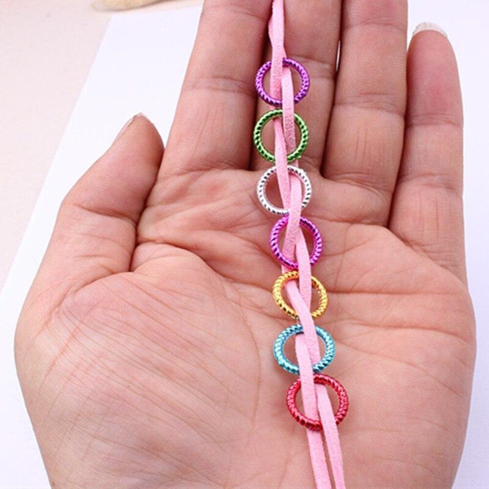 50 teile/satz Lange Haar flechten Perlen Haar Clip Zöpfe Bunte Dreadlock Ring Perlen Haar Flechter Styling Werkzeug Haar Zubehör