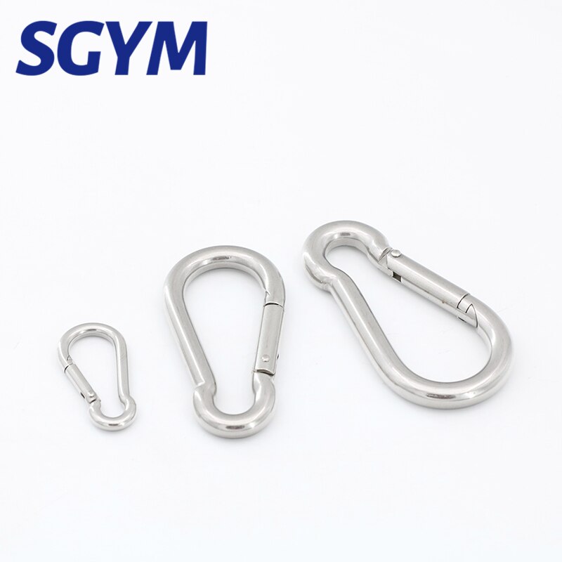 M7/M8/M10 Multifunctional 304 Stainless Steel Spring Snap Carabiner Quick Link Lock Ring Hook shackle Chain Fastener Hook