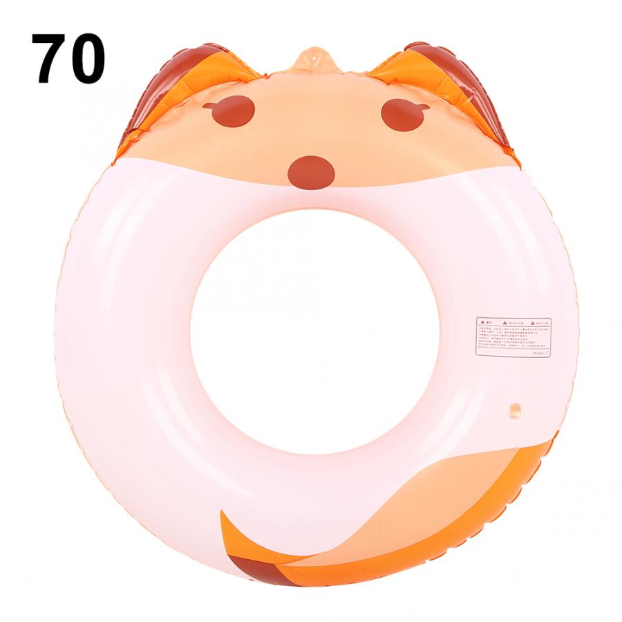 Kid Swimming Ring 60/70cm Inflatable Swimming Ring Summer Children Animal Shape Swim Ring Inflatable Pool Float Circle: Red 70cm
