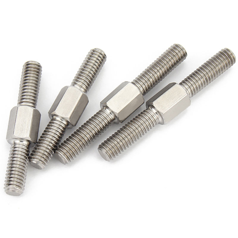 M8 304 Stainless Steel Left hand and Right - hand Double End Thread Tight Adjustable Push Rod Stud Screws Bolts