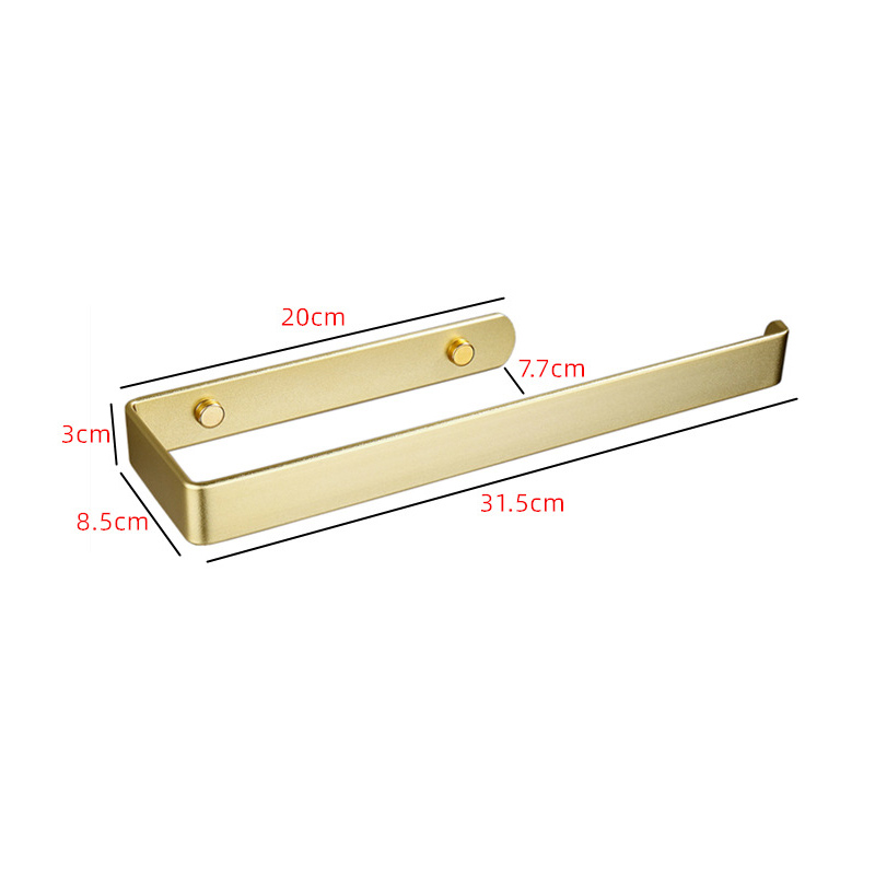 Geborsteld Goud Badkamer Hardware Set Gewaad Haak Handdoek Bar Toiletrolhouder Bad Badkamer Accessoires: tower hanger