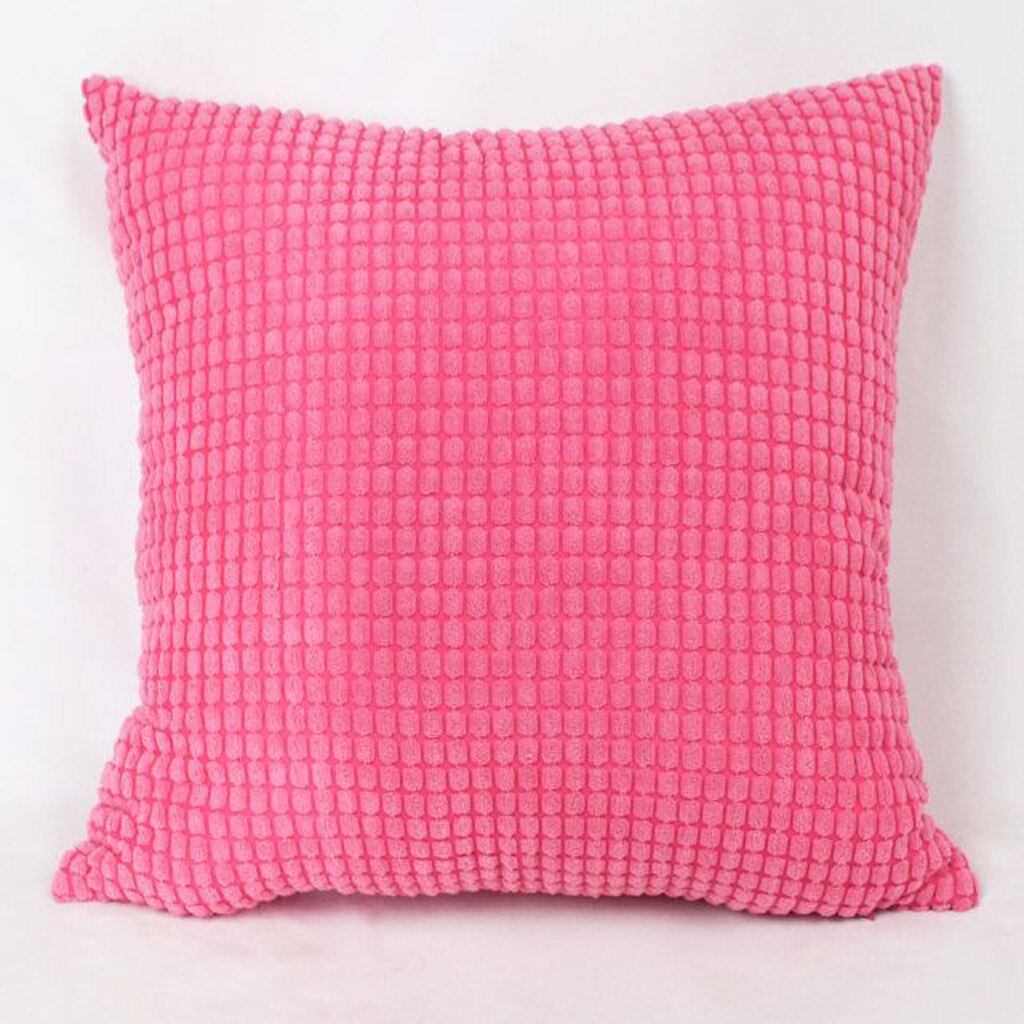 Almohadón decorativo liso y suave de pana de 1 Uds., conjunto de fundas de almohada, funda de cojín para sofá, dormitorio, coche de 24x24 pulgadas 60x60 cm: Rose Red