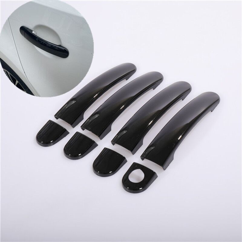 Para VW Golf 5 MK5 Volkswagen Golf V Rabbit 1K 2004 negro brillante cromado cubiertas de manija de puerta de coche accesorios pegatinas de estilo