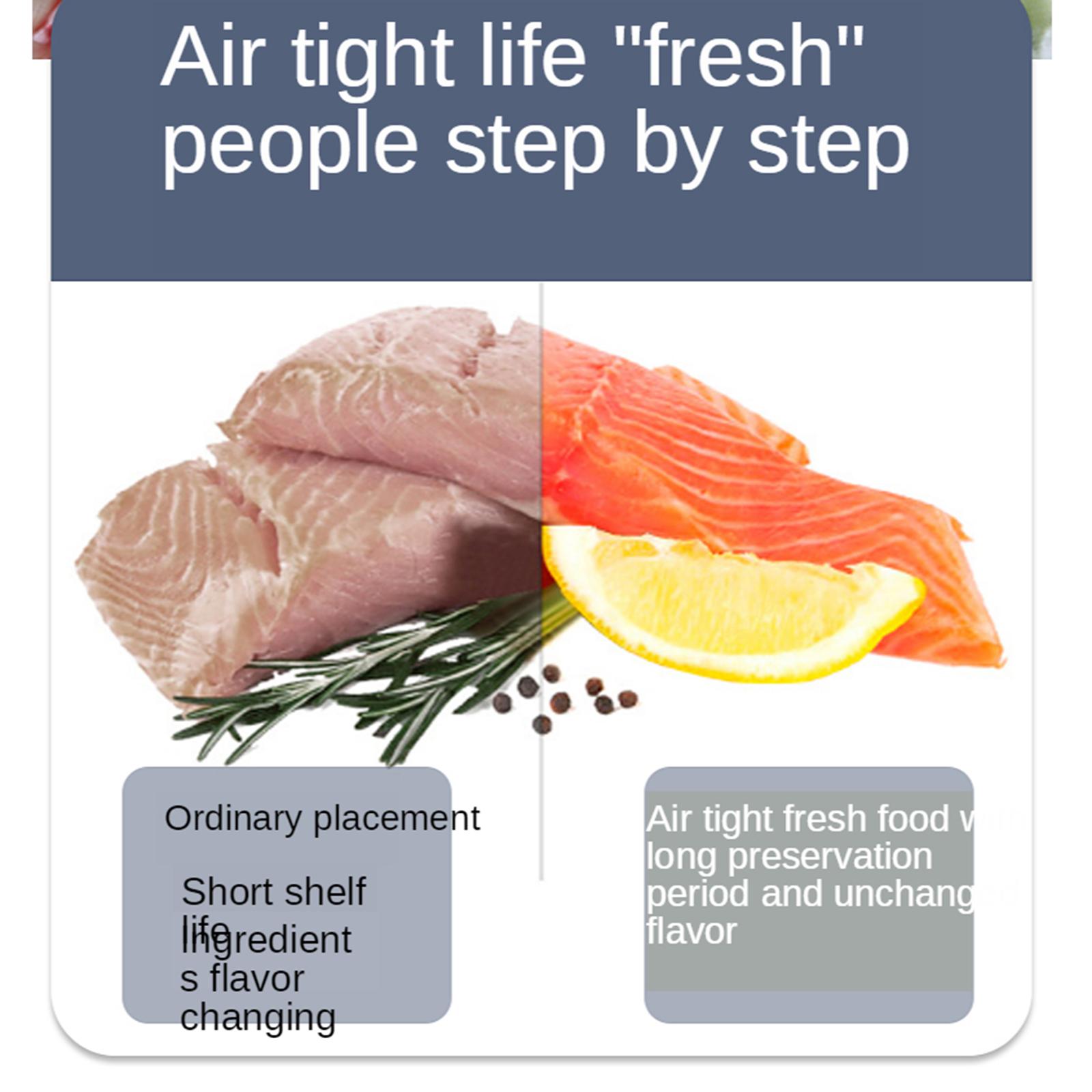 Voedsel Vacuüm Air Sealer Machine Keuken Gereedschap Draagbare Plug-Eu Black