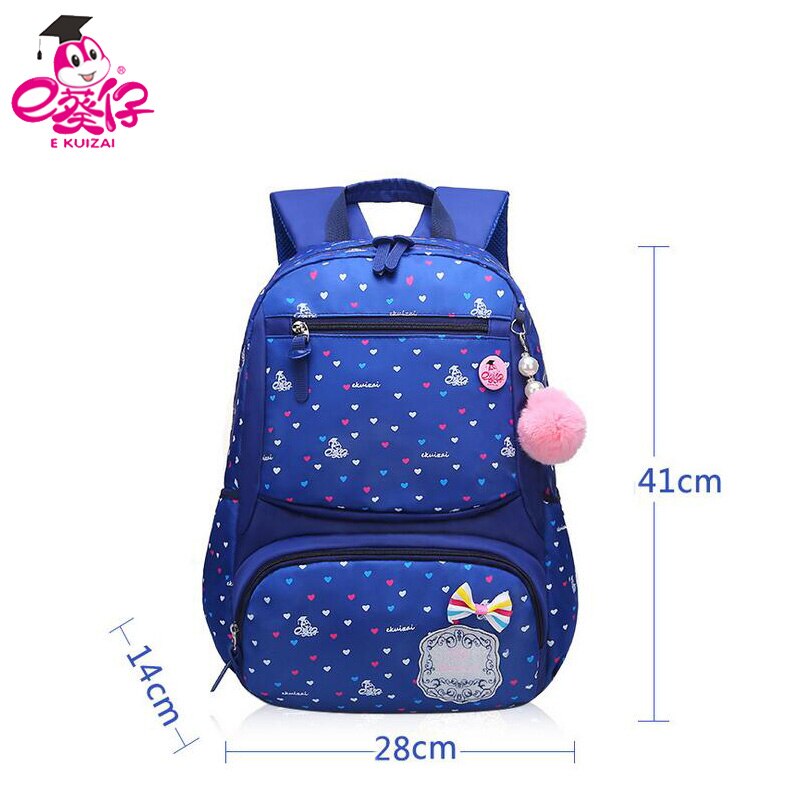 Kid Schooltassen Rits Meisje Tiener Rugzak Primaire Schooltas Senior Kwaliteiten Effen Schooltas Vrouwen Schoudertas Mochila: Navy small