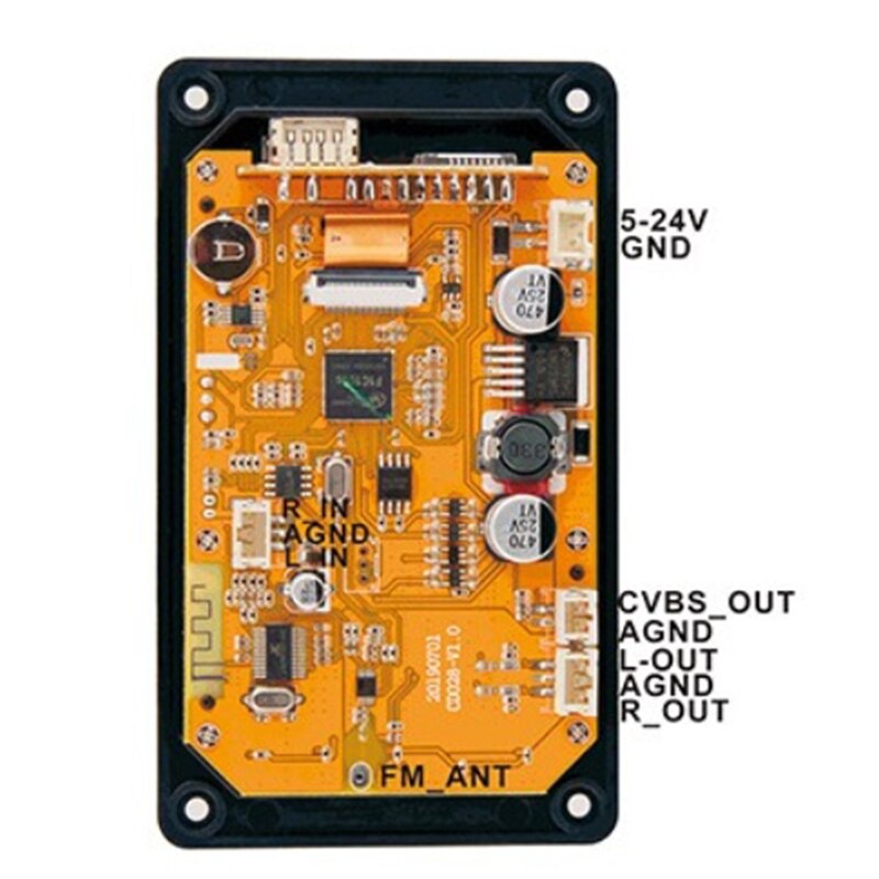 Receptor de Audio estéreo placa decodificadora de MP3 Bluetooth 5,0, reproductor de vídeo, decodificación WAV APE, Radio FM, USB, TF para amplificador de coche