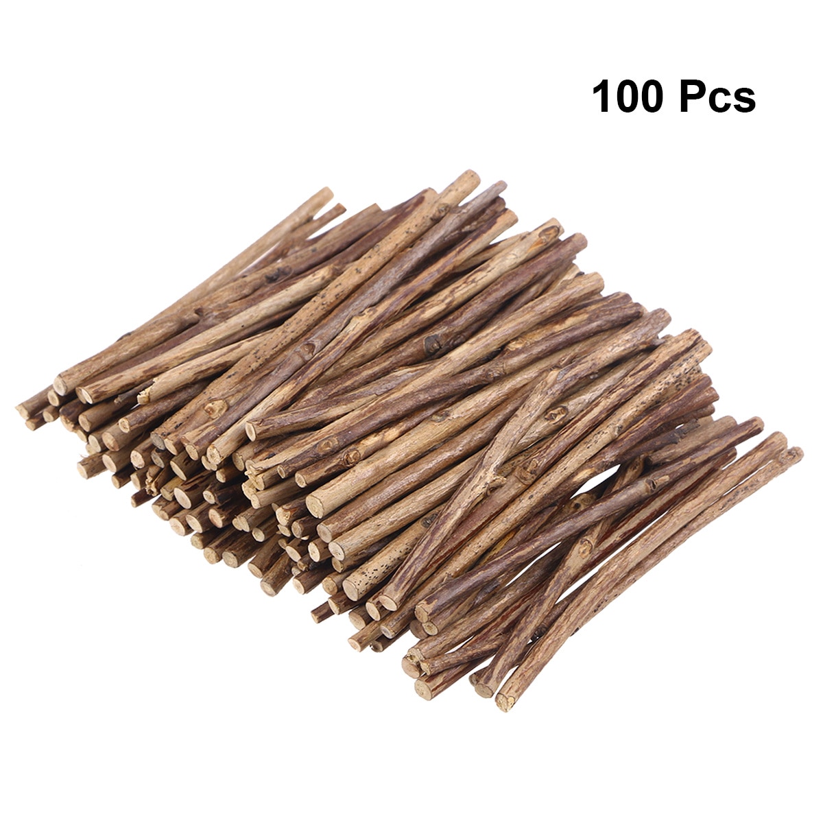 100pcs 10CM Long 0.3-0.5CM In Diameter Wood Log Sticks For DIY Crafts Photo Props Wood Color DIY Hand Painting Photography Props