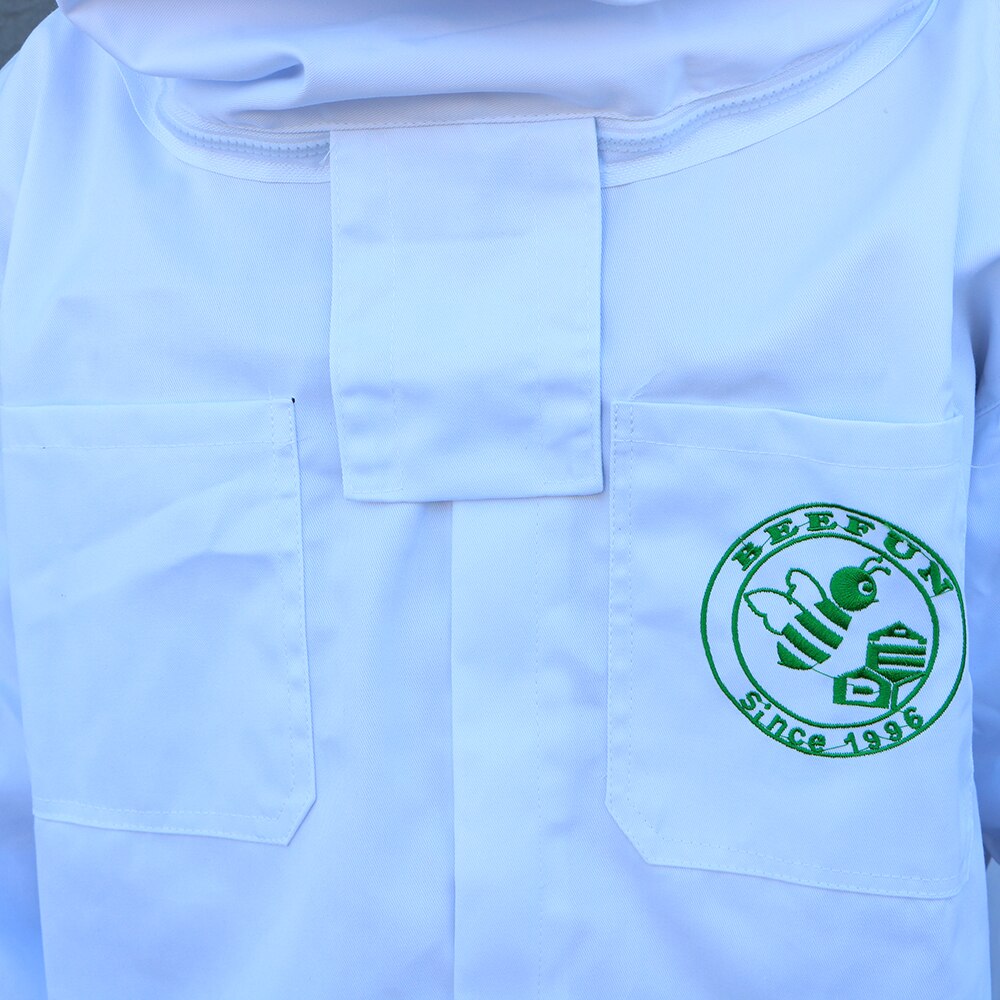 Beefunn-vêtements de protection à voile rond, Anti-abeille, costume pour apiculteur, veste et pantalon blanc