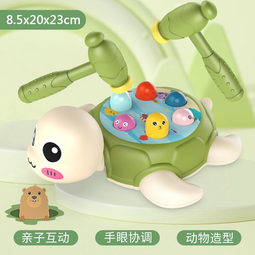 Jouet whack-a-taupe pour bébé, Machine de jeu à Double marteau, exercice éducatif précoce: black