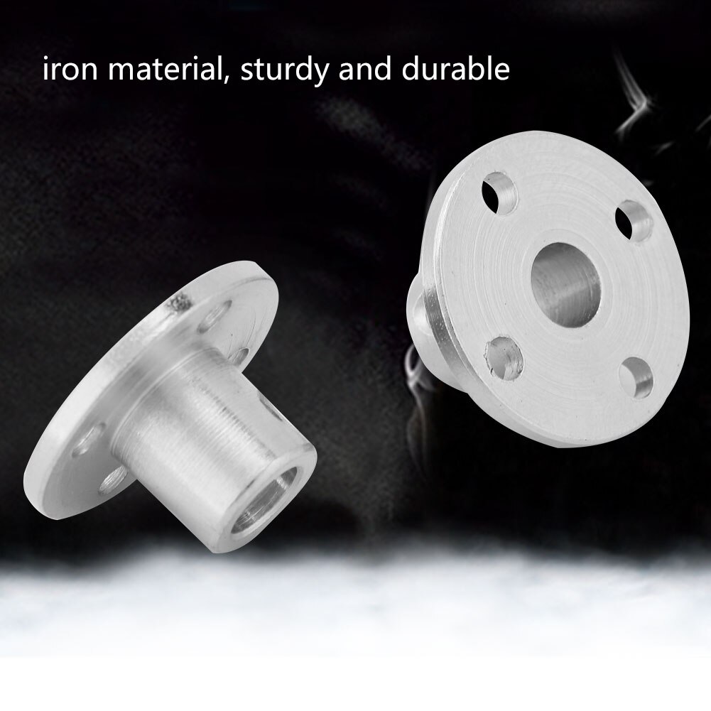 Acoplador de guía de Motor M3, acoplamiento de brida rígida, Conector de eje de mandíbula de Motor, ID 6mm OD 10mm, 2 uds.