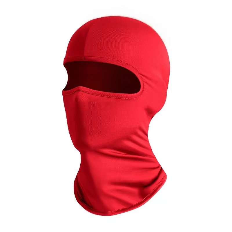 Protetor solar respirável máscara de seda gelo para homens e mulheres motocicleta pesca bicicleta cachecol à prova de vento verão lenço facial: Vermelho