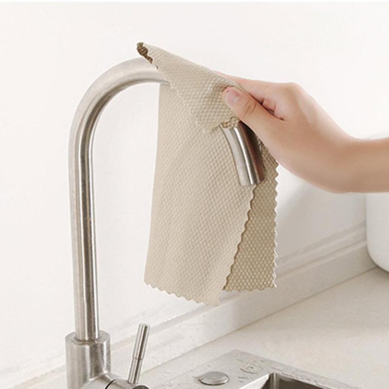 Random Color Kitchen Fish Scale Rags Antibacterial Towels Clean Dishes Washing Mop Housework Wiping Cloths
