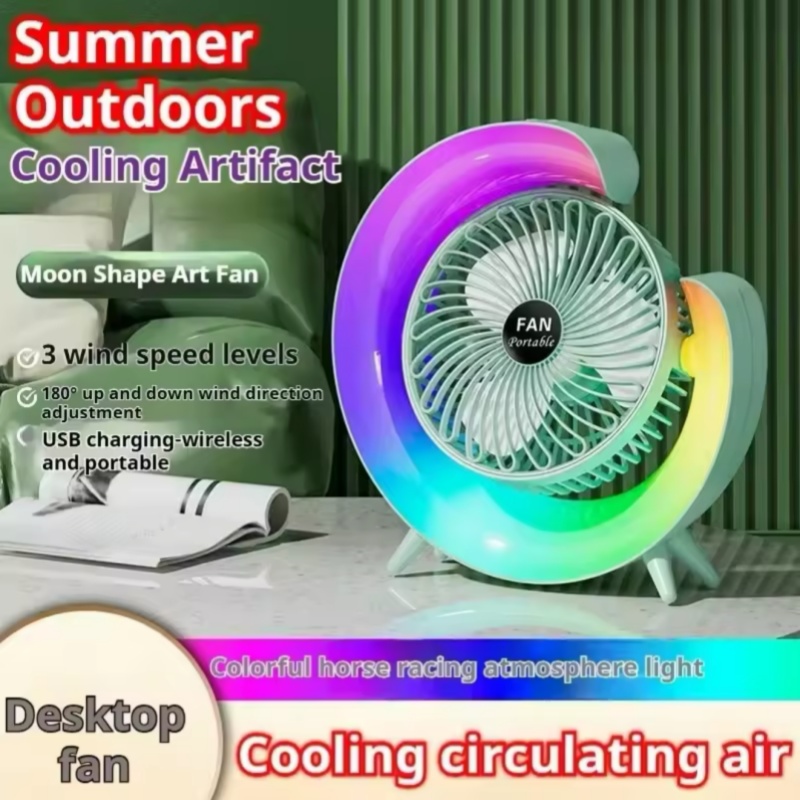 2025 Desktop Opvouwbare intrekbare kleine ventilator Mini draagbaar opladen USB Thuis Geluidsarm Hoge duur Stand-by Mini elektrische ventilator