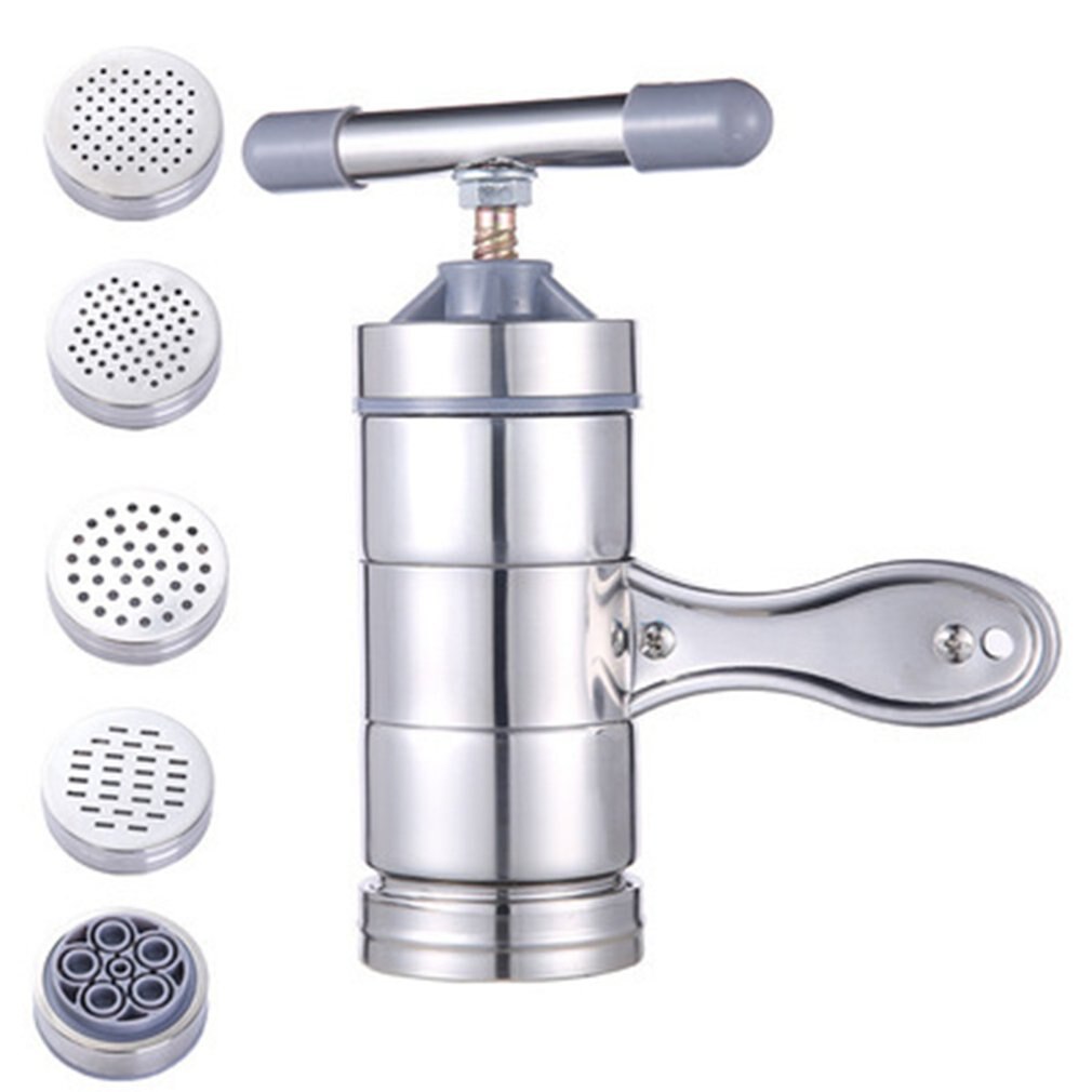 Manual Noodle Maker Press Pasta Maker Machine Crank Cutter Cookware With 5 Pressing Molds Making Spaghetti Kitchen Cooking Tools main image 0