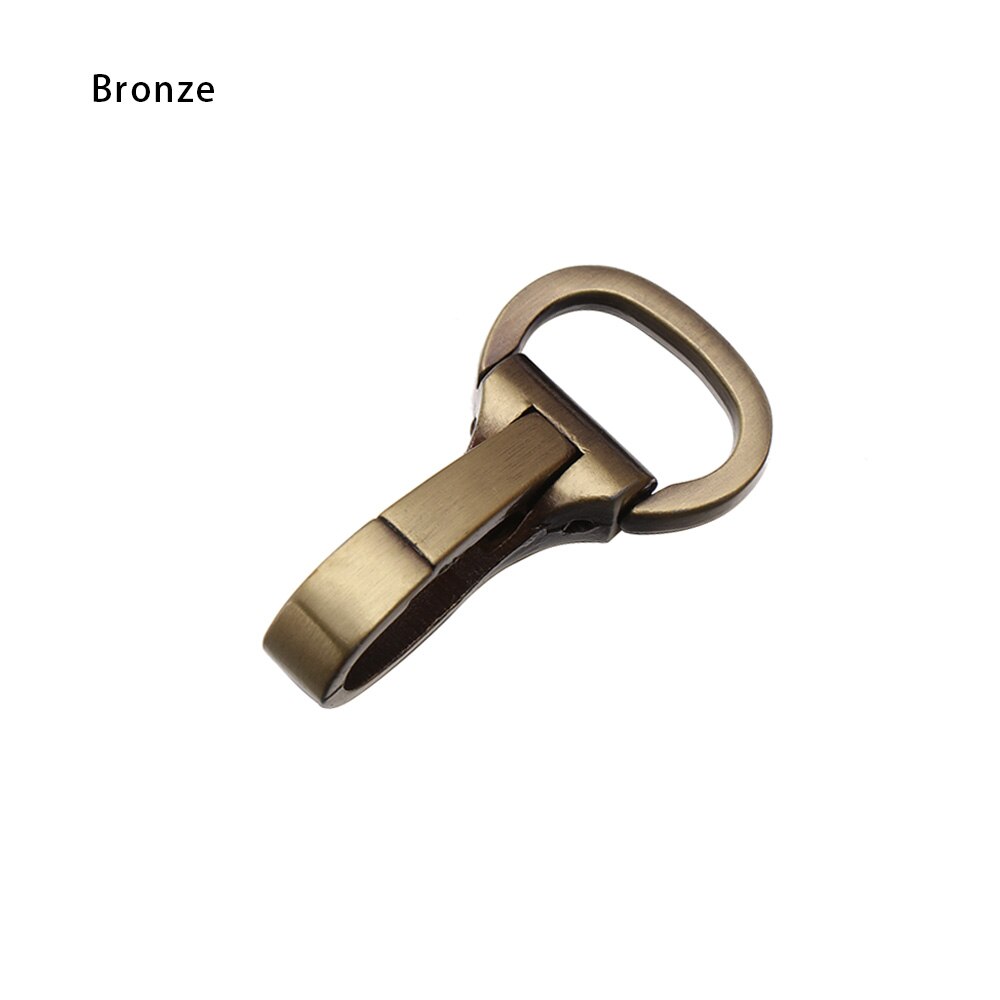 1Pc Metalen Snap Haak Tas Accessoires Trigger Karabijn Clip Spring Gate Voor Leer Craft Tas Riem Gordel sleutelhanger: Bronze