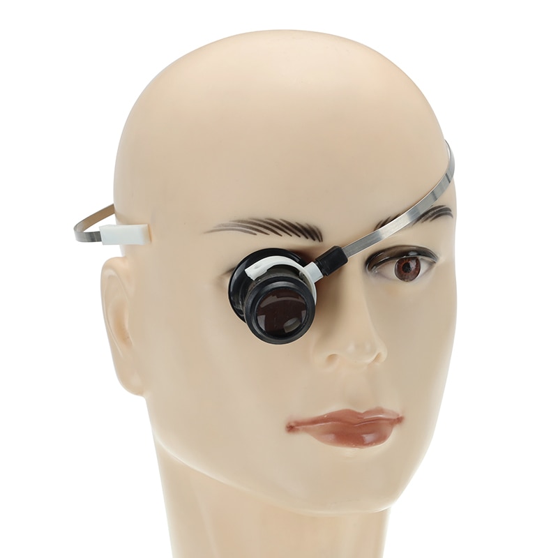 5X Loupe Vergrootglazen Lens Voor Horlogemaker Horloge Repareren Gereedschap Eye Vergrootglas Horloge Reparatie Accessoires Met Hoofdband