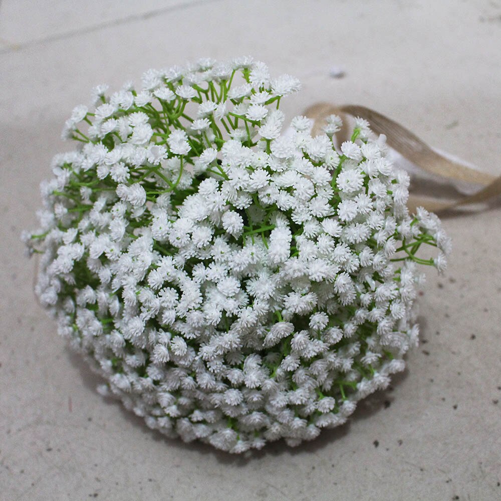 Echt Fotos Künstliche Weiß Kleine Blume Hochzeit Strauß SchöNe Hochzeit Zubehör Blumenstrauß Mariage