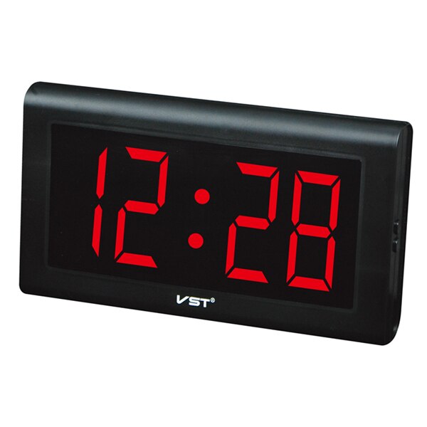 big screen digital LED Wall Clock Europe modern table clock Big numbers electronic clock With EU plug living room led clock: Red
