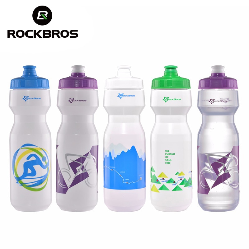 Rockbros Fiets Water Flessen 750 Ml Fietsen Outdoor Sport Water Flessen Met Stofkap Draagbare Plastic Mtb Bike Flessen