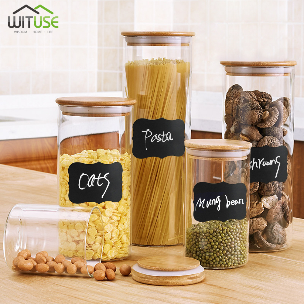 160Pcs Chalkboard Labels Kitchen Pantry Storage Jars Spice Bottle Sticker Stickers For Mason Jar Glass Bottle Labels Bulk