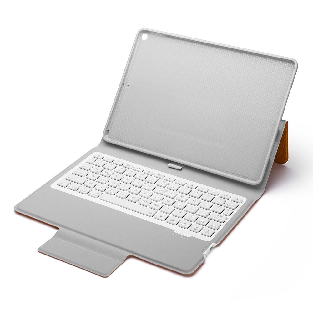 tablette clavier classique délicat pour iPad 10.2 pouces étui en cuir couverture rétro-éclairage sans fil Bluetooth clavier