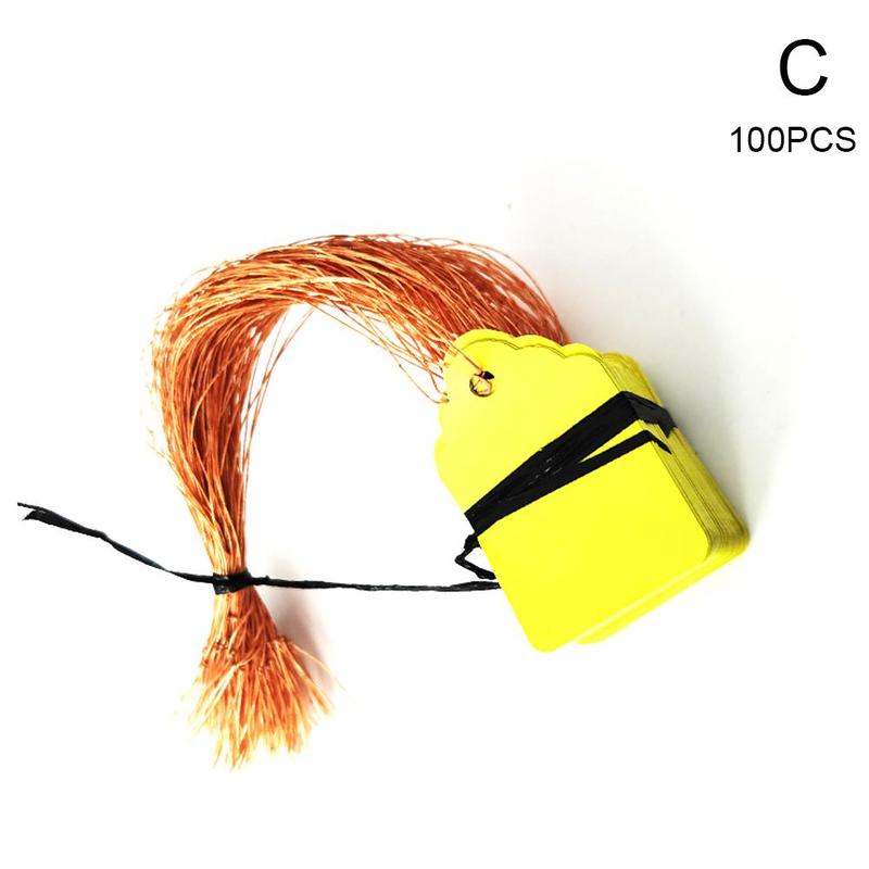 100Stck/tasche Wasserdichte Streifen Linie Garten Etiketten Gartenarbeit Baum Zeichen Anlage Hängen Stichworte Garten Etiketten Blume Stichworte Anlage labor: Gelb