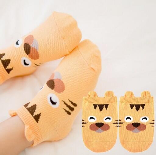 Leuke Lente Herfst Baby Sokken Pasgeboren Katoenen Baby Jongens Meisjes Leuke Peuter Asymmetrie Anti-Slip Sokken Voor Baby &#39;S Winter: yellow lion / 24-48Month