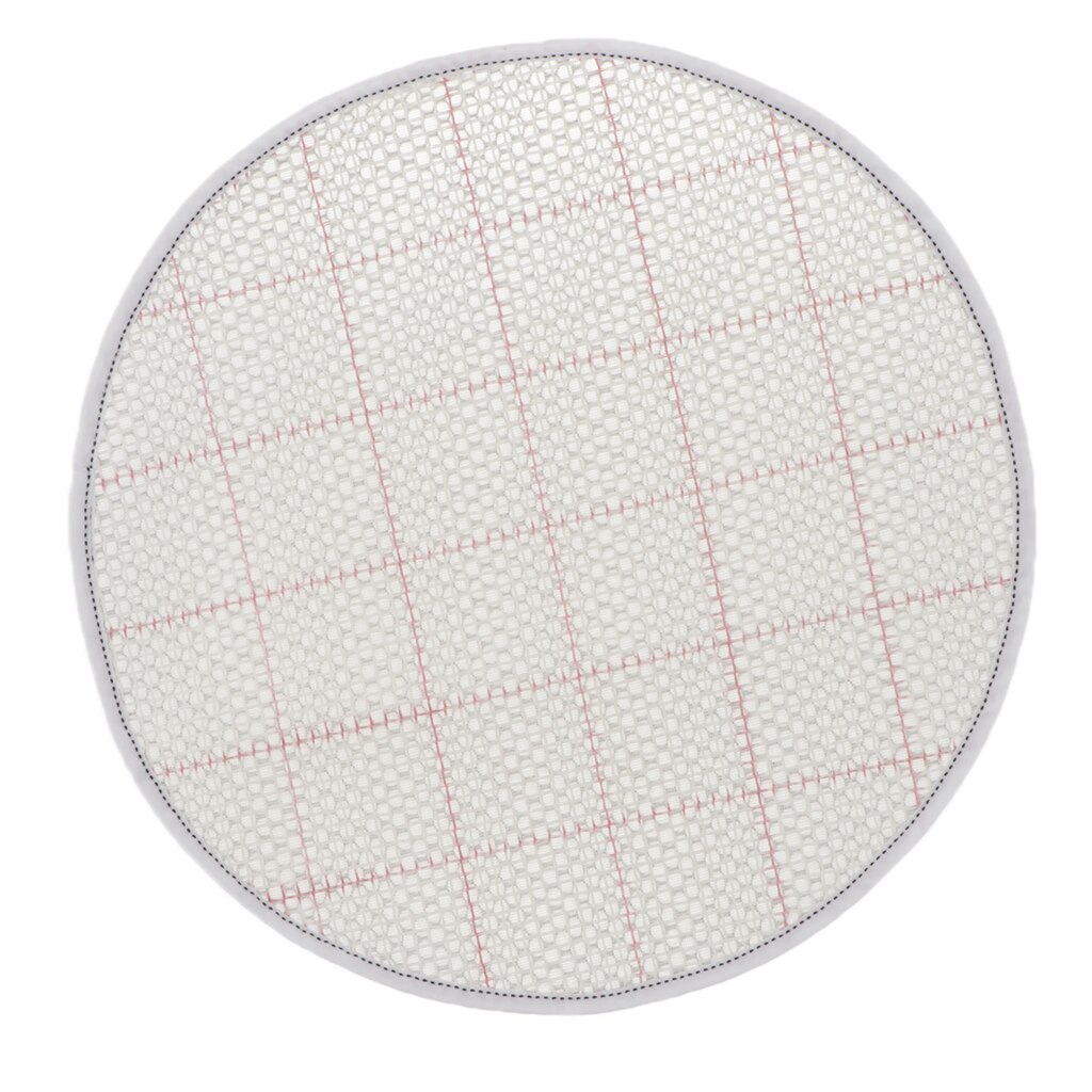 White Plastic Canvas Mesh Sheets for Embroidery Crafting 14.9 x 14.9 inch Round
