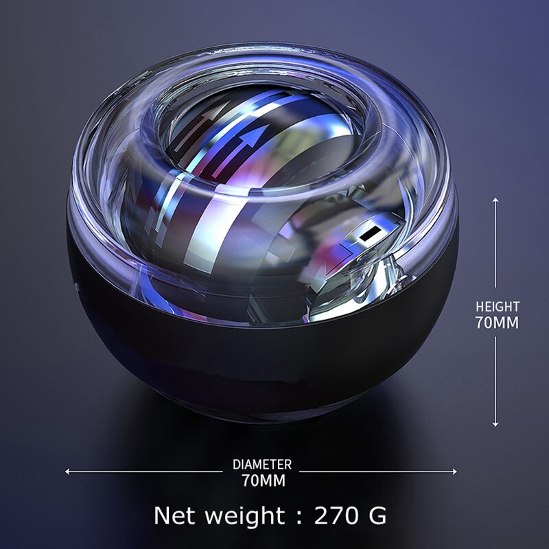 Led auto-avviamento Gyro Ball Powerball Contador braccio Expander allenatore manuale giroscopio polso forza esercizio rilassamento attrezzature per il Fitness