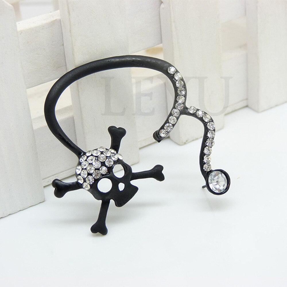 1 PC bijoux déclaration boucles d'oreilles Punk squelette longue oreille manchette boucle d'oreille vestes boucles d'oreilles pour femmes et hommes EJ012
